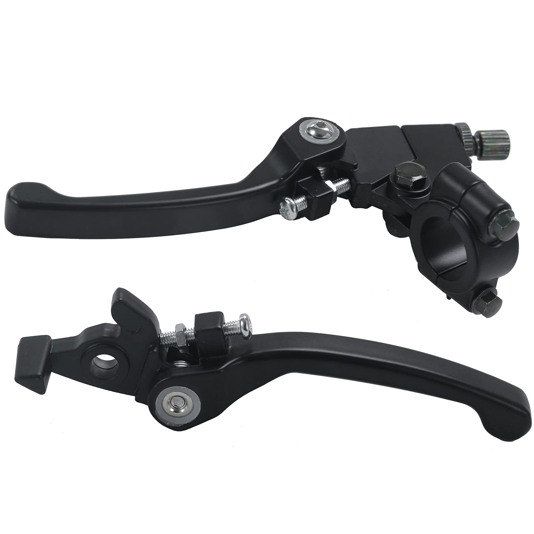 Stylemafia black folding clutch lever close-up for smooth control on 7/8 inch handlebars