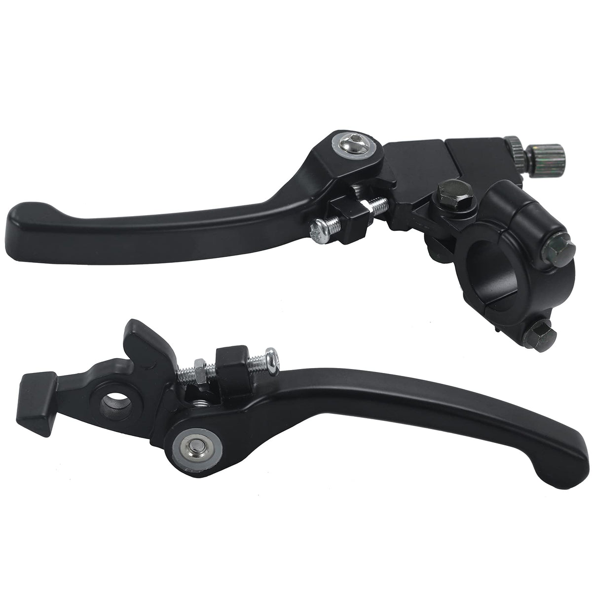 Stylemafia black folding clutch lever close-up for smooth control on 7/8 inch handlebars