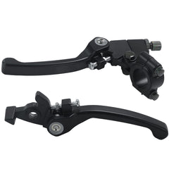 Stylemafia black folding clutch lever close-up for smooth control on 7/8 inch handlebars