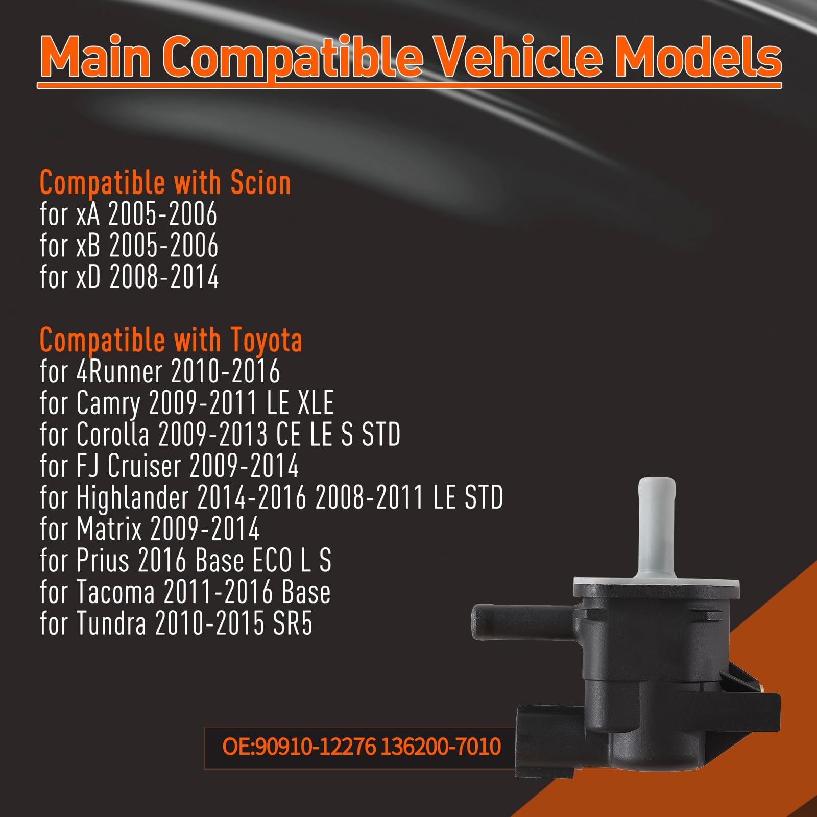 STZJAYE purge valve component in automotive system to regulate vapor flow