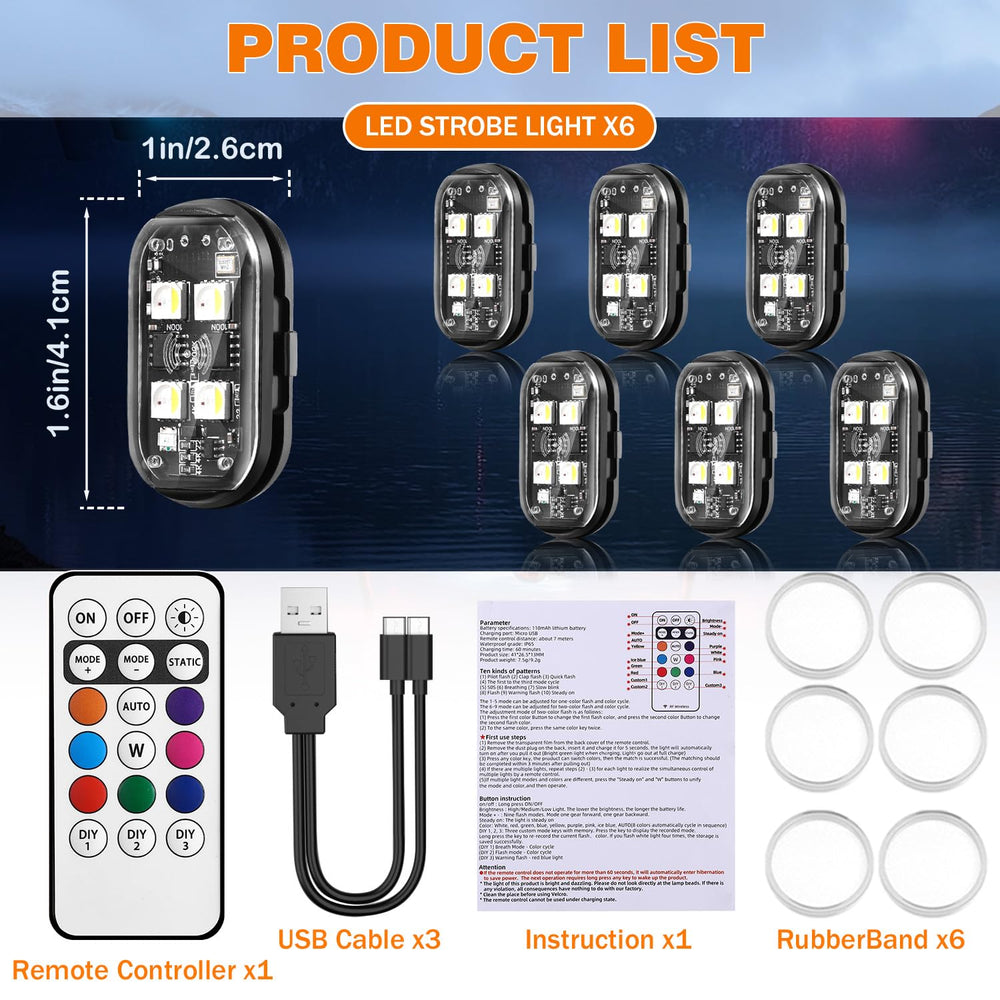 Suacopzar pack of six lights keeps a complete setup ready