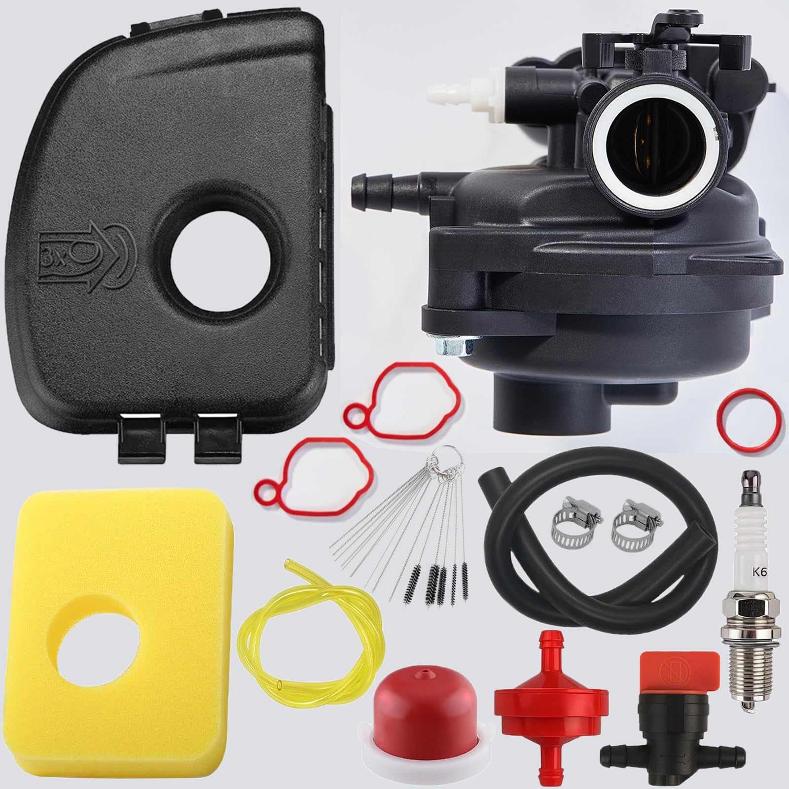 Suamoterr carburetor kit for mower assembly with easy plug-and-play installation.