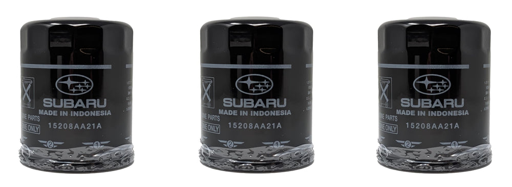 Subaru engine oil filter 15208AA21A cleans contaminants for smoother engine performance