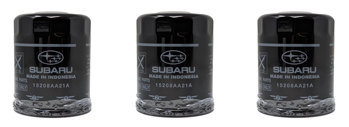 Subaru engine oil filter 15208AA21A cleans contaminants for smoother engine performance