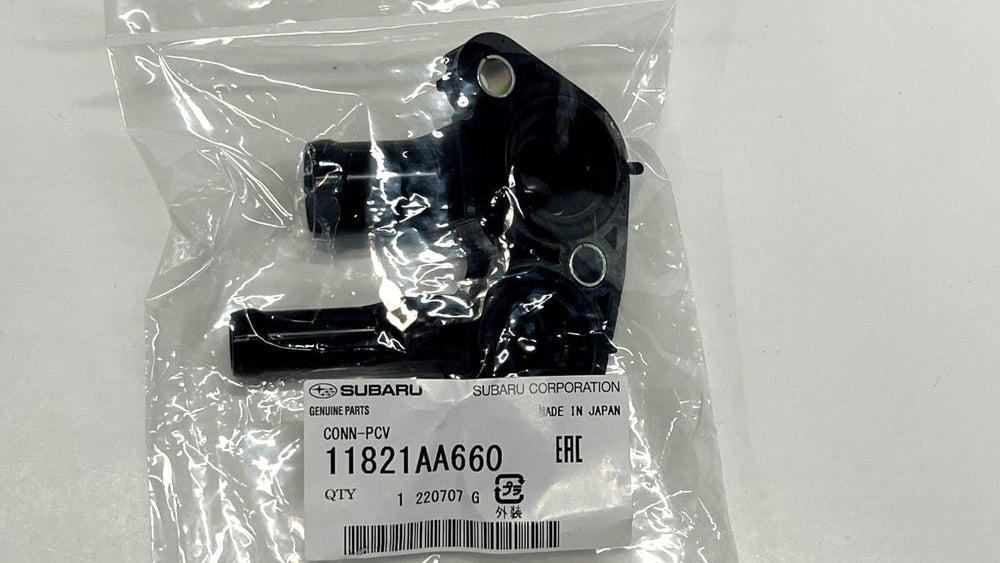 OEM Subaru PCV hose connector package includes 11821AA660 for straightforward replacement.