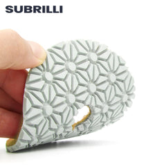SUBRILLI 4-inch diamond polishing pads on concrete for durable luster