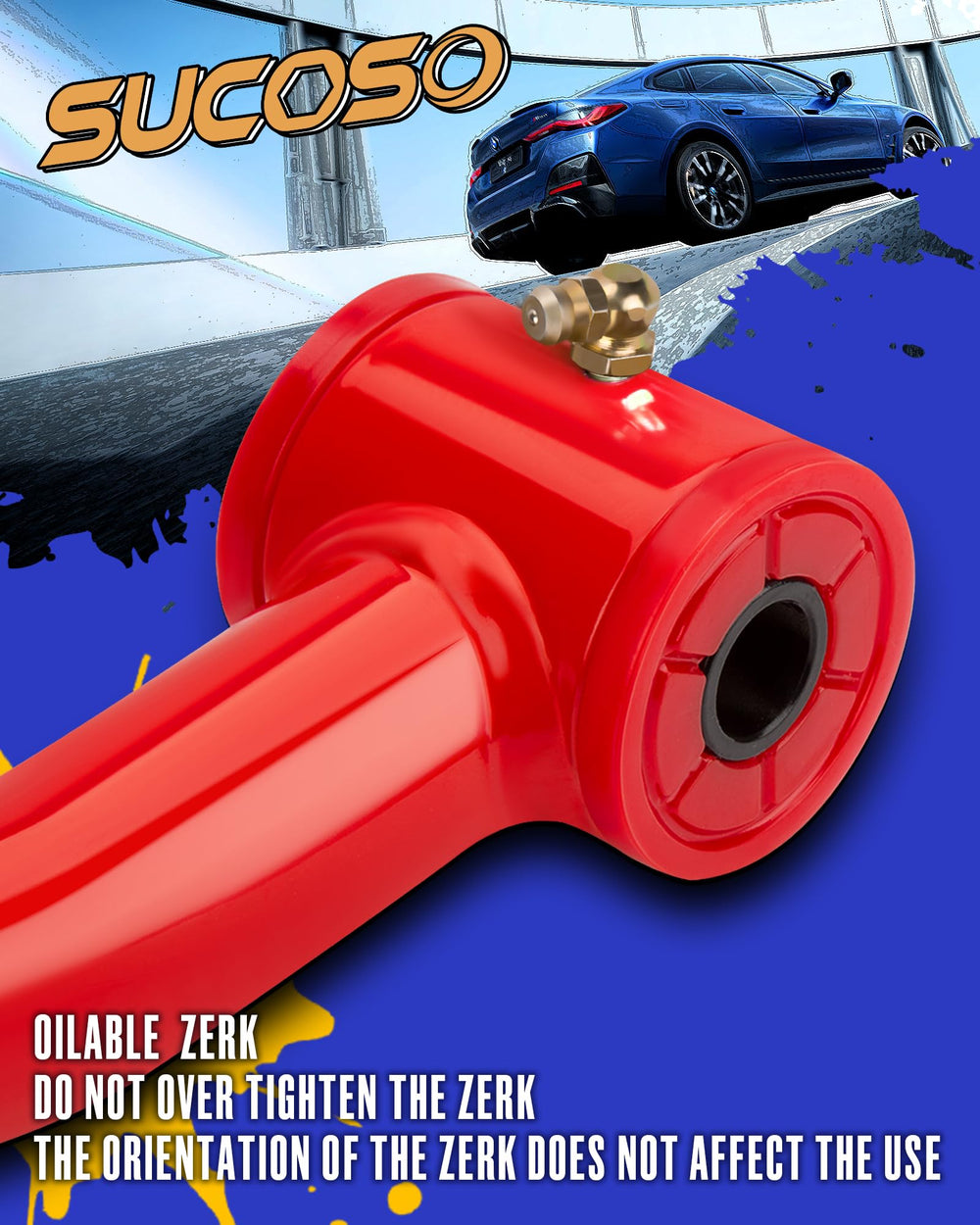 SUCOSO PU bushings with grooved lubrication aid reduce wear and noise.