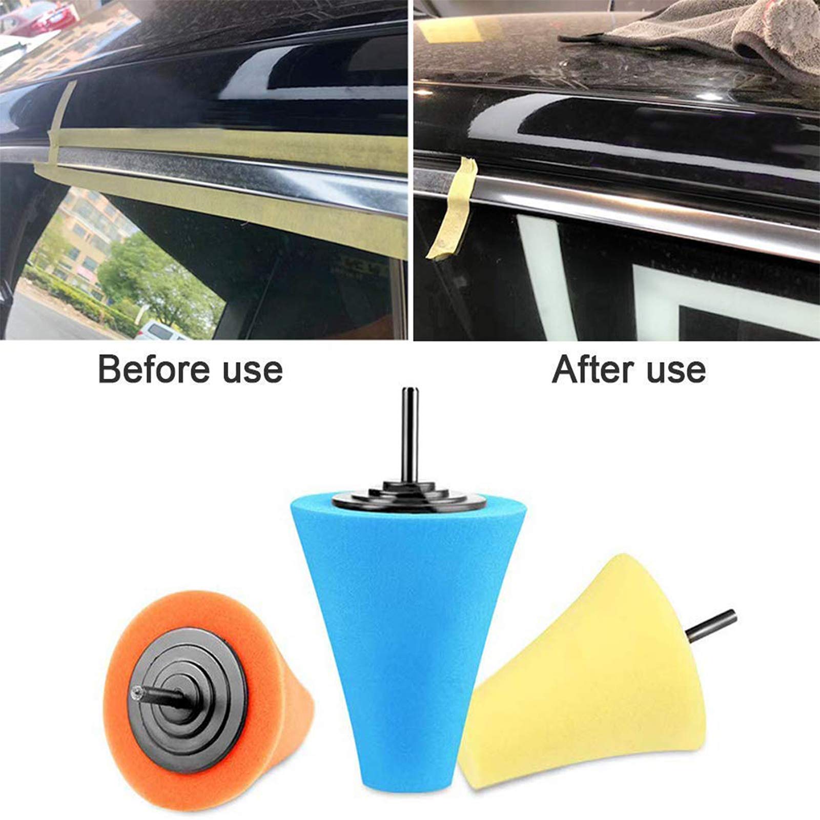 Blue soft pad for swirl-free polishing and high gloss.