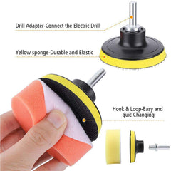Yellow medium pad balances cutting and finishing on clear coats.