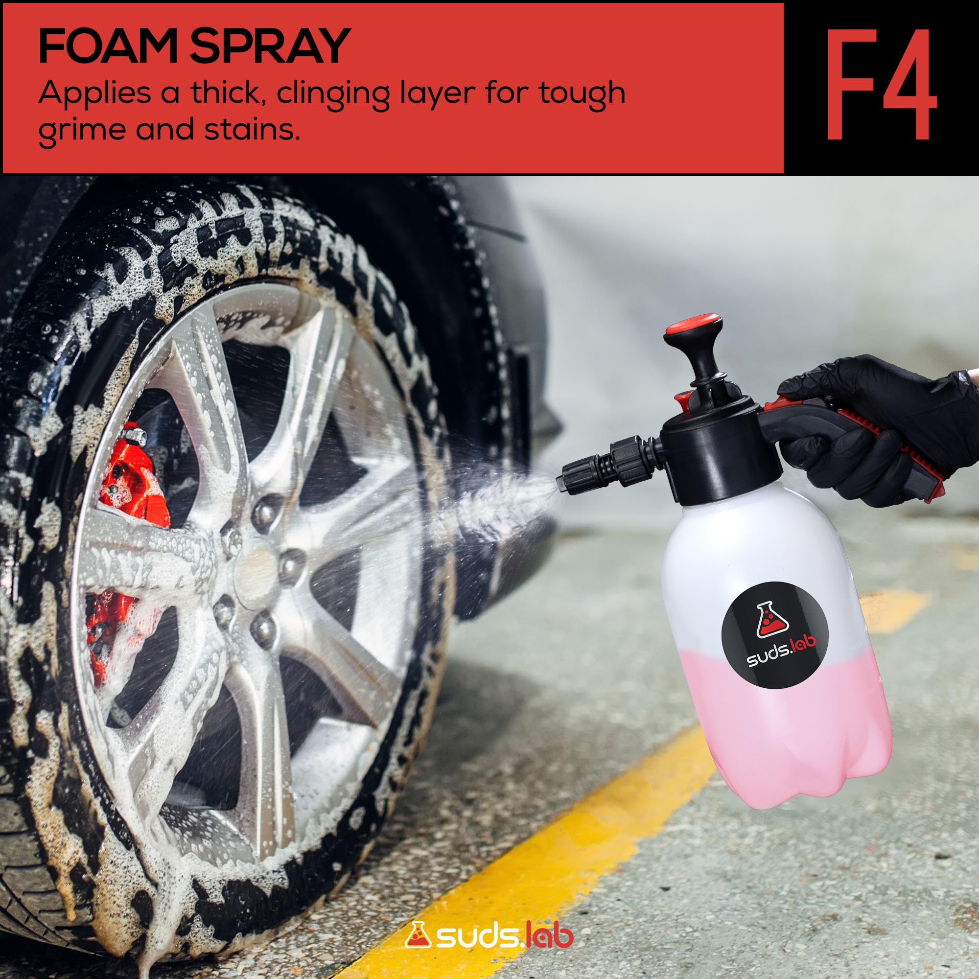 Suds Lab F4 adjustable spray modes switch between mist and stream