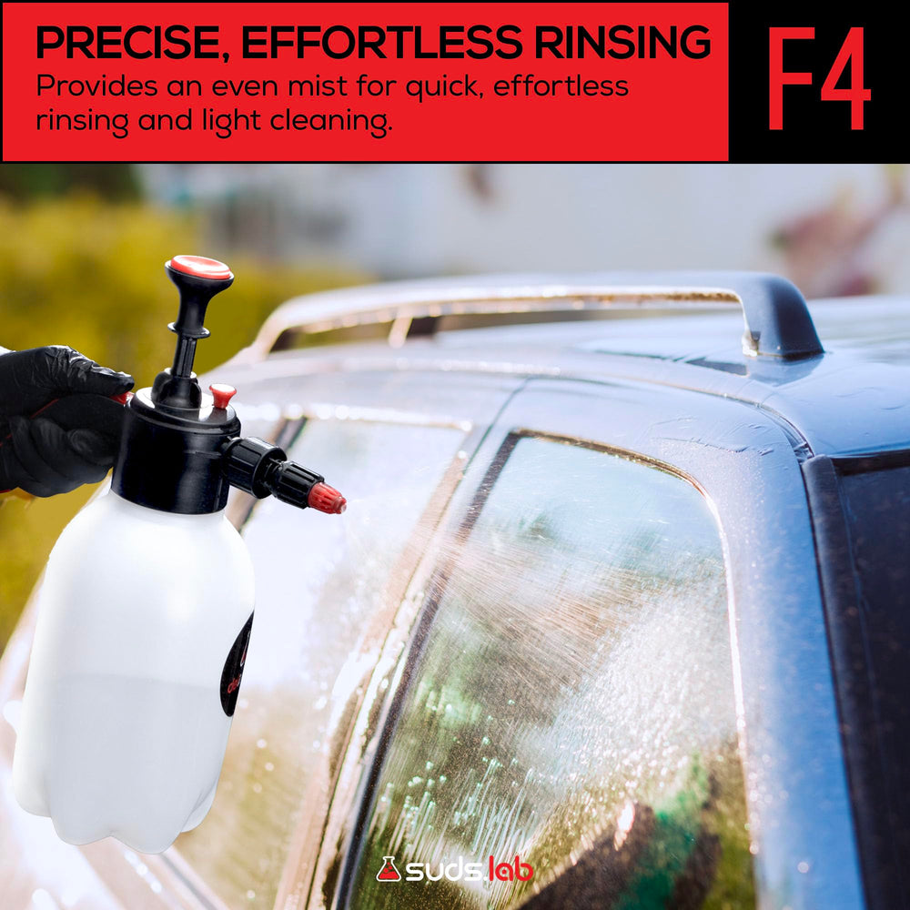 Suds Lab F4 car detailing setup ideal for exterior and interior cleaning