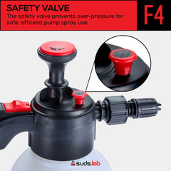 Suds Lab F4 rich foam nozzle delivers thick suds for stubborn grime