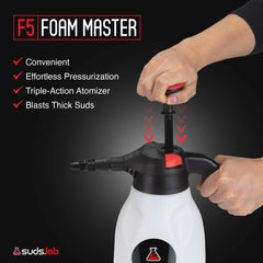Suds Lab F5 70 oz UV-resistant canister ready for detailing.