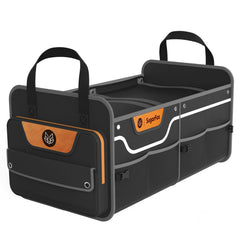 SugarFox 70L SUV trunk organizer in heavy-duty waterproof fabric protects groceries and gear.