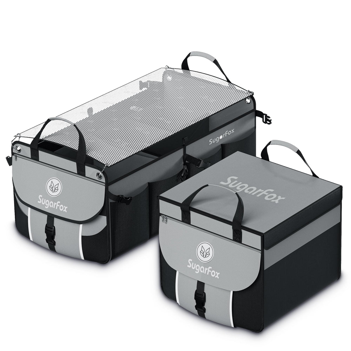 SugarFox trunk organizer with 63L+26L modular storage for a tidy SUV trunk.