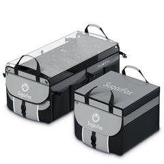 SugarFox trunk organizer with 63L+26L modular storage for a tidy SUV trunk.