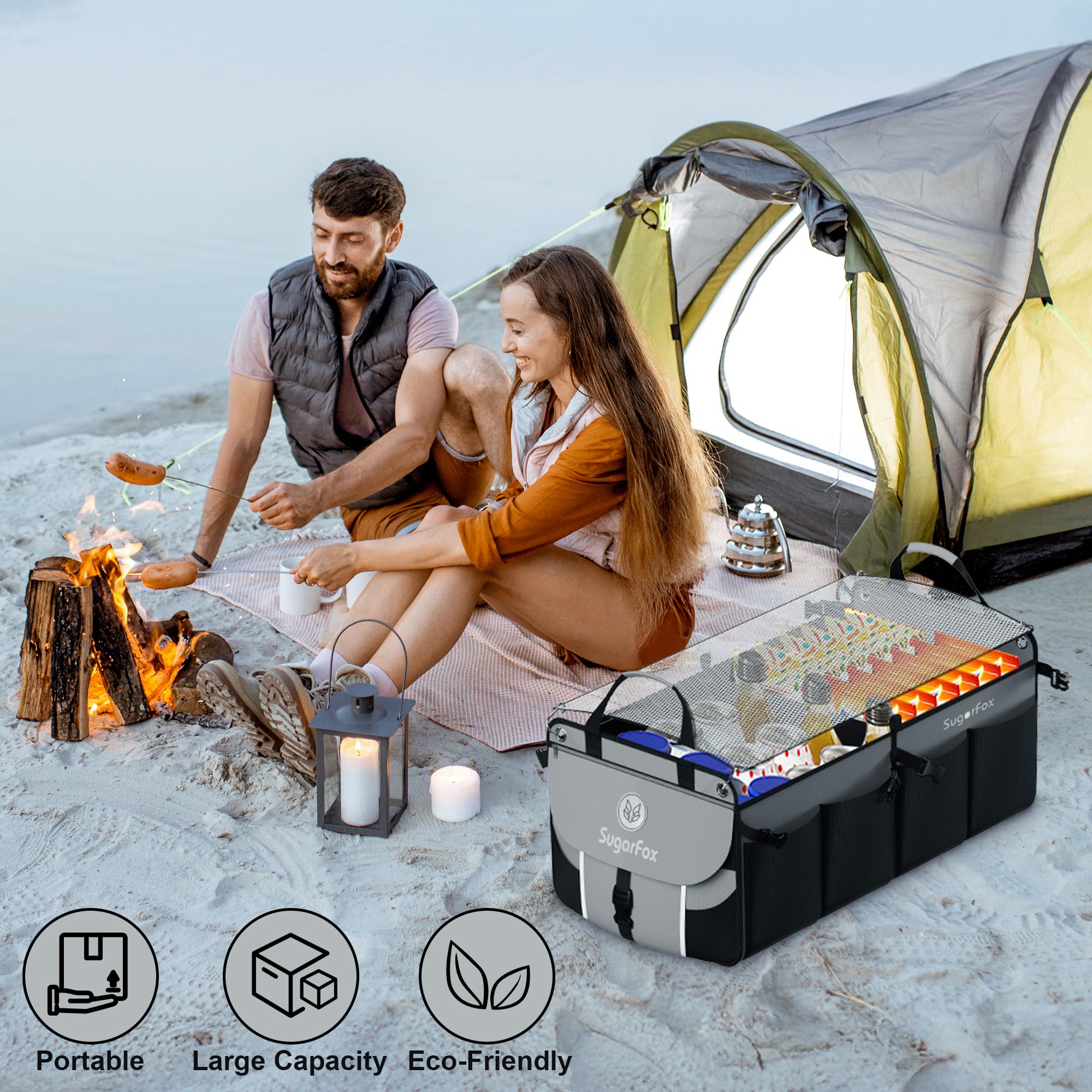SugarFox three side pockets organize bottles, valuables, and maps.