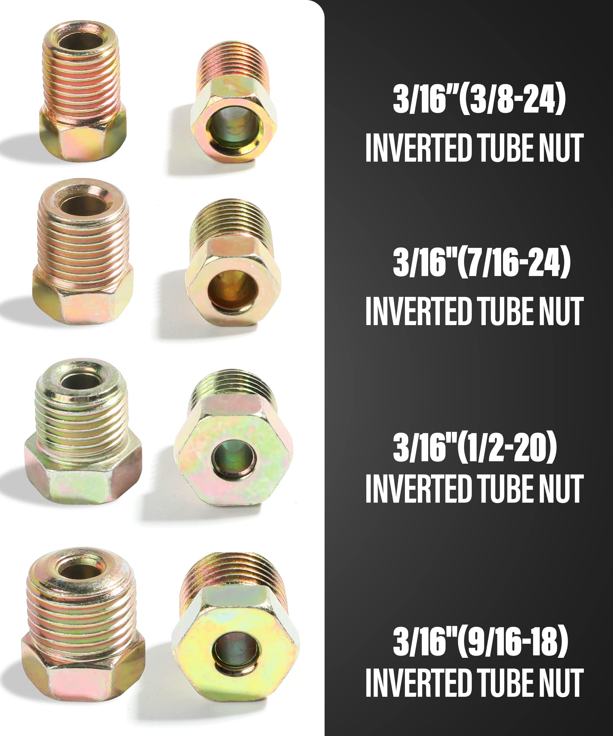 16 inverted flare fittings for SUJADE YAKEFLY brake line kit.