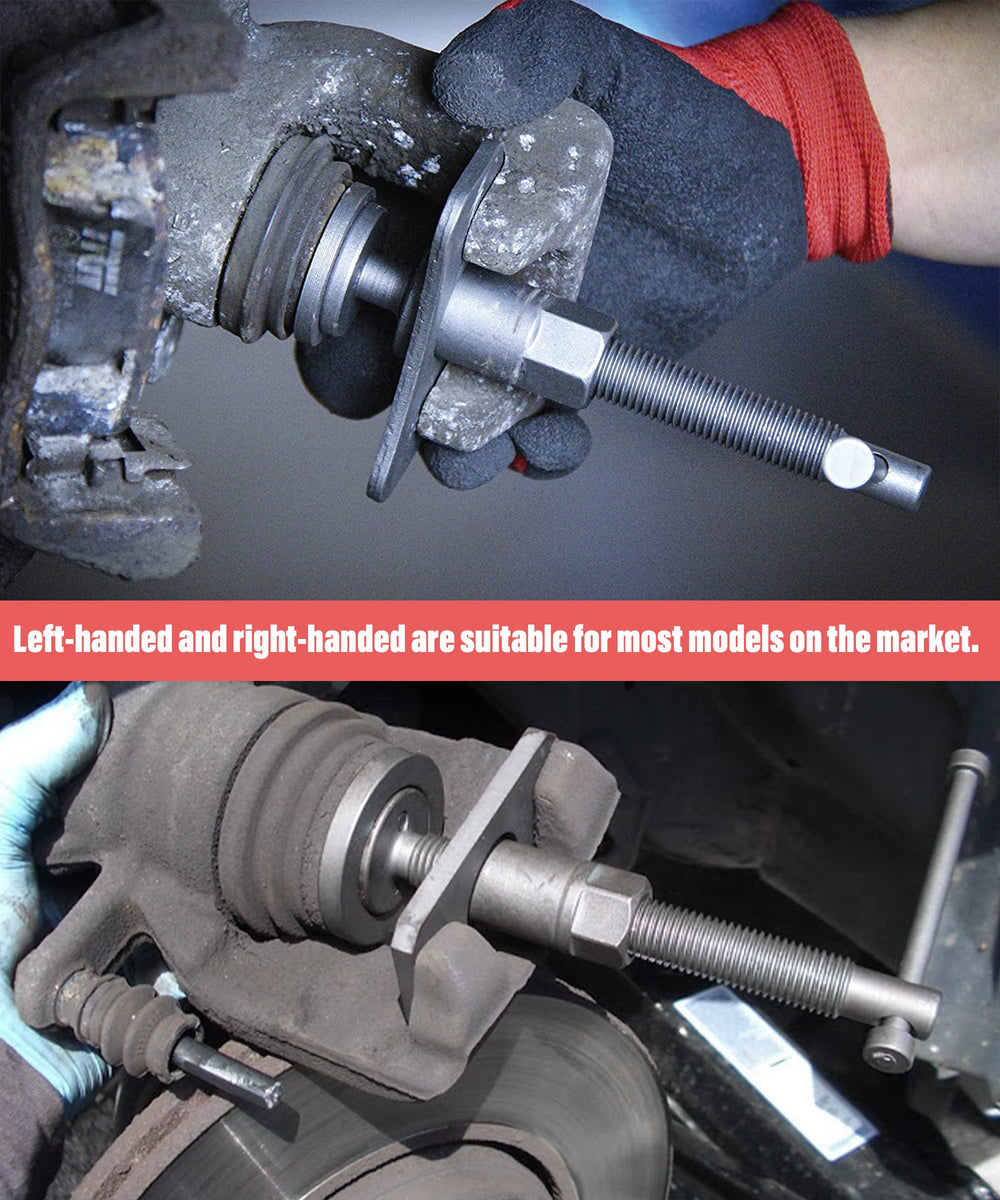 SUJADE YAKEFLY piston wind-back action demonstrates caliper piston retraction.