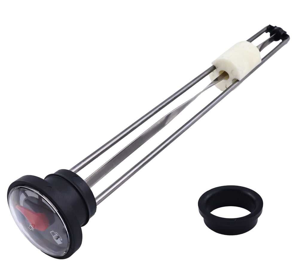 SUKATC 12-inch fuel gauge and grommet — front view with precise fit