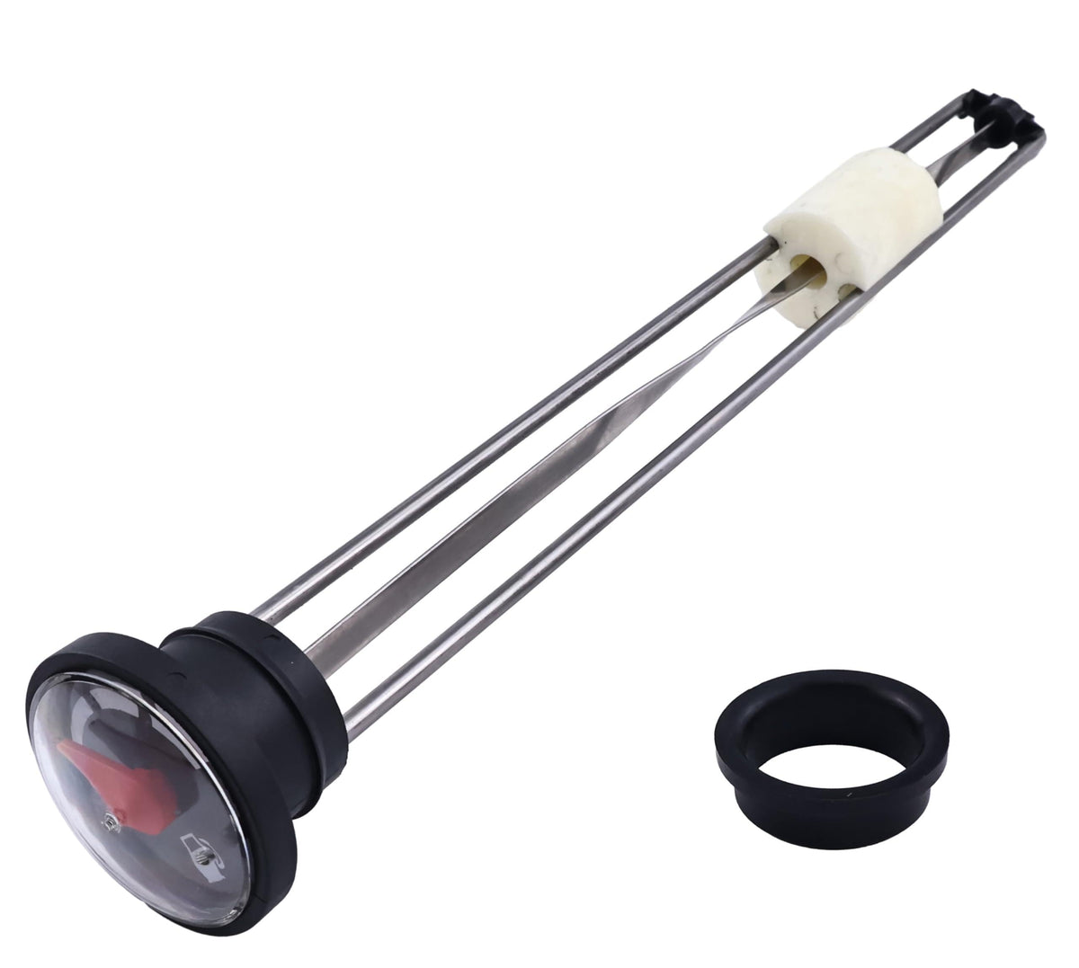 SUKATC 12-inch fuel gauge and grommet — front view with precise fit