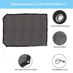 Sukemichi Bronco sunshade heavy-duty polyester fabric and double stitching.