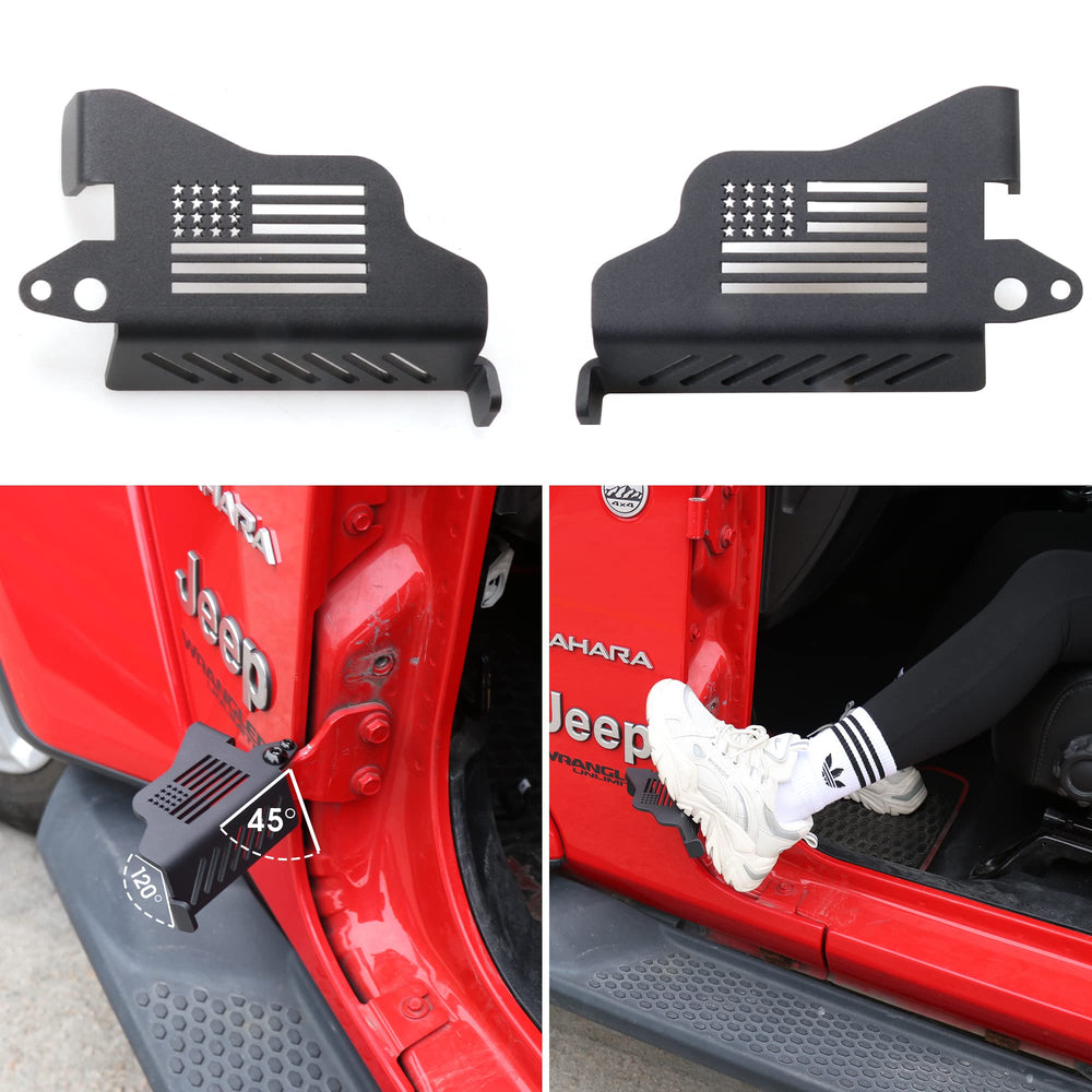 Sukemichi foot pegs for Jeep doors-off design improves leg comfort