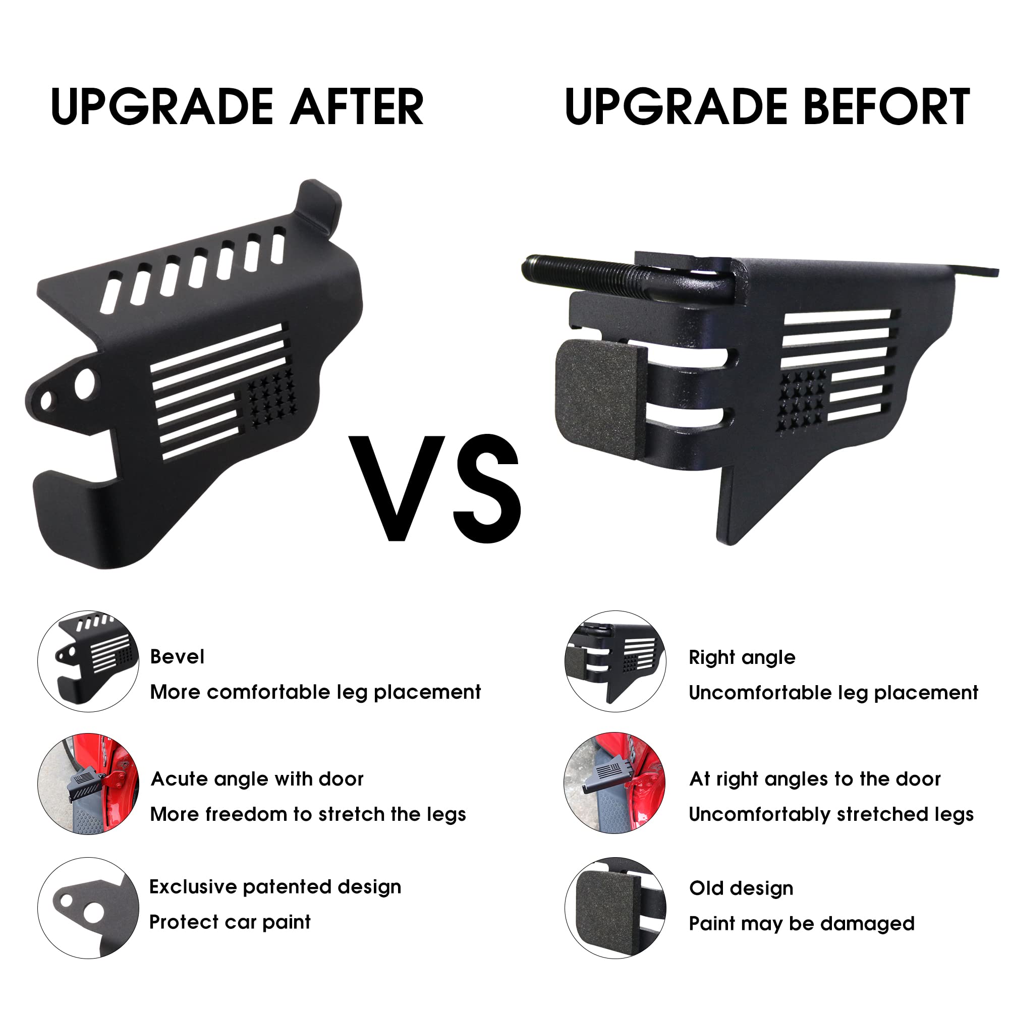 Sukemichi matte black powder coat finish protects door hinges