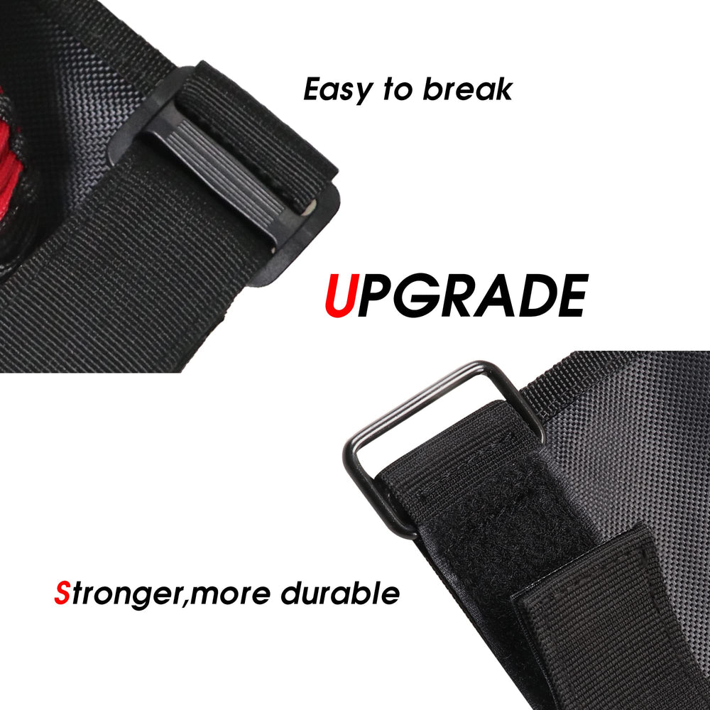 Sukemichi red metal buckle detail enhances durability and quick access.