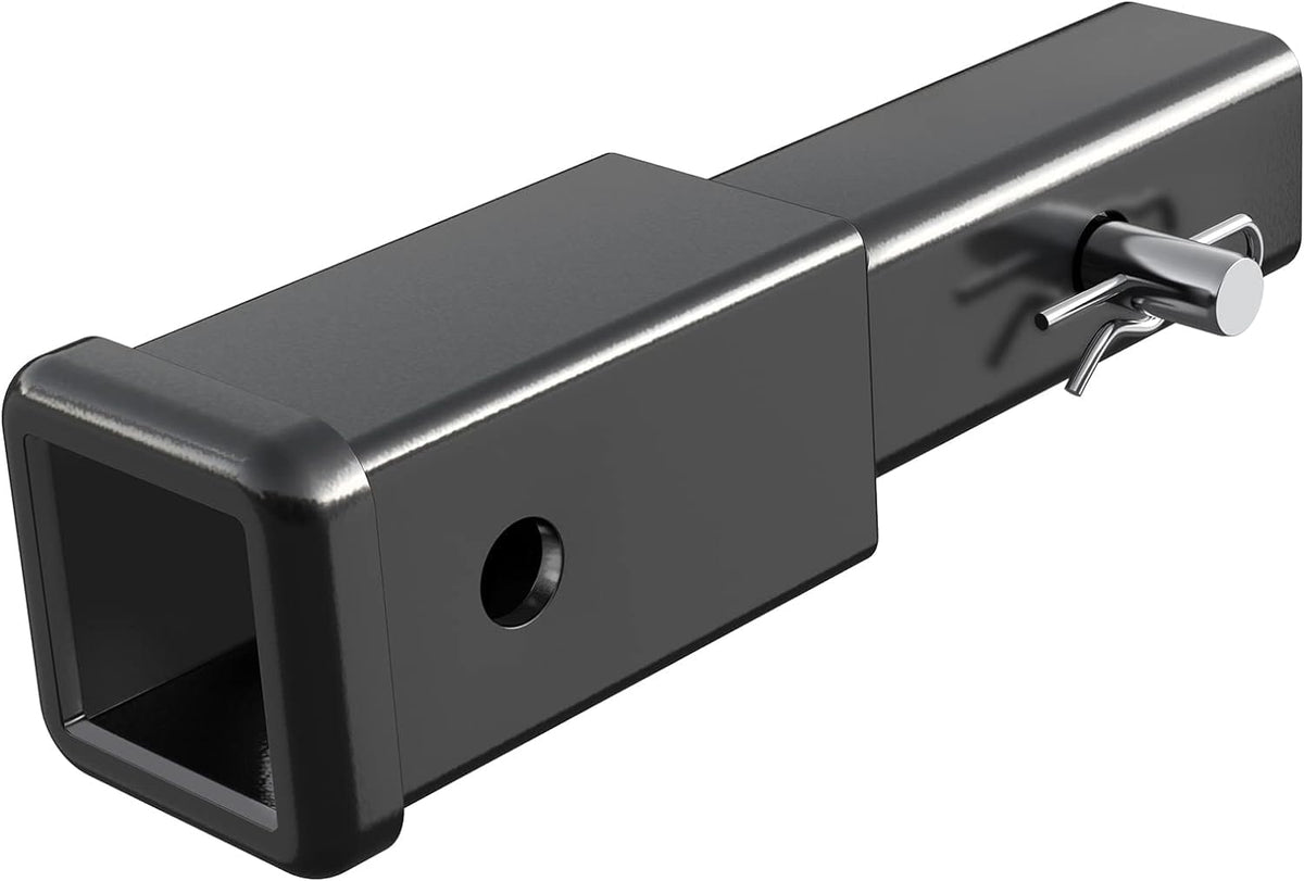 Sulythw 2-inch hitch extender steel construction for added reach and clearance.