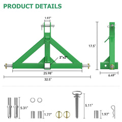 Sulythw heavy-duty 3mm steel hitch resists rust for outdoor use.