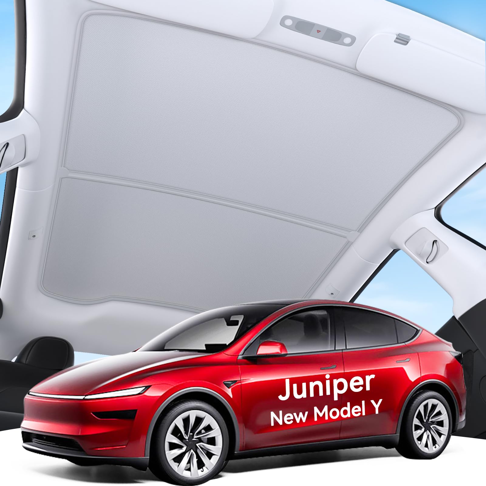 SUMK Upgrade Sunshade Roof on the Tesla Model Y Juniper 2025–2026 for cooler cabin comfort.