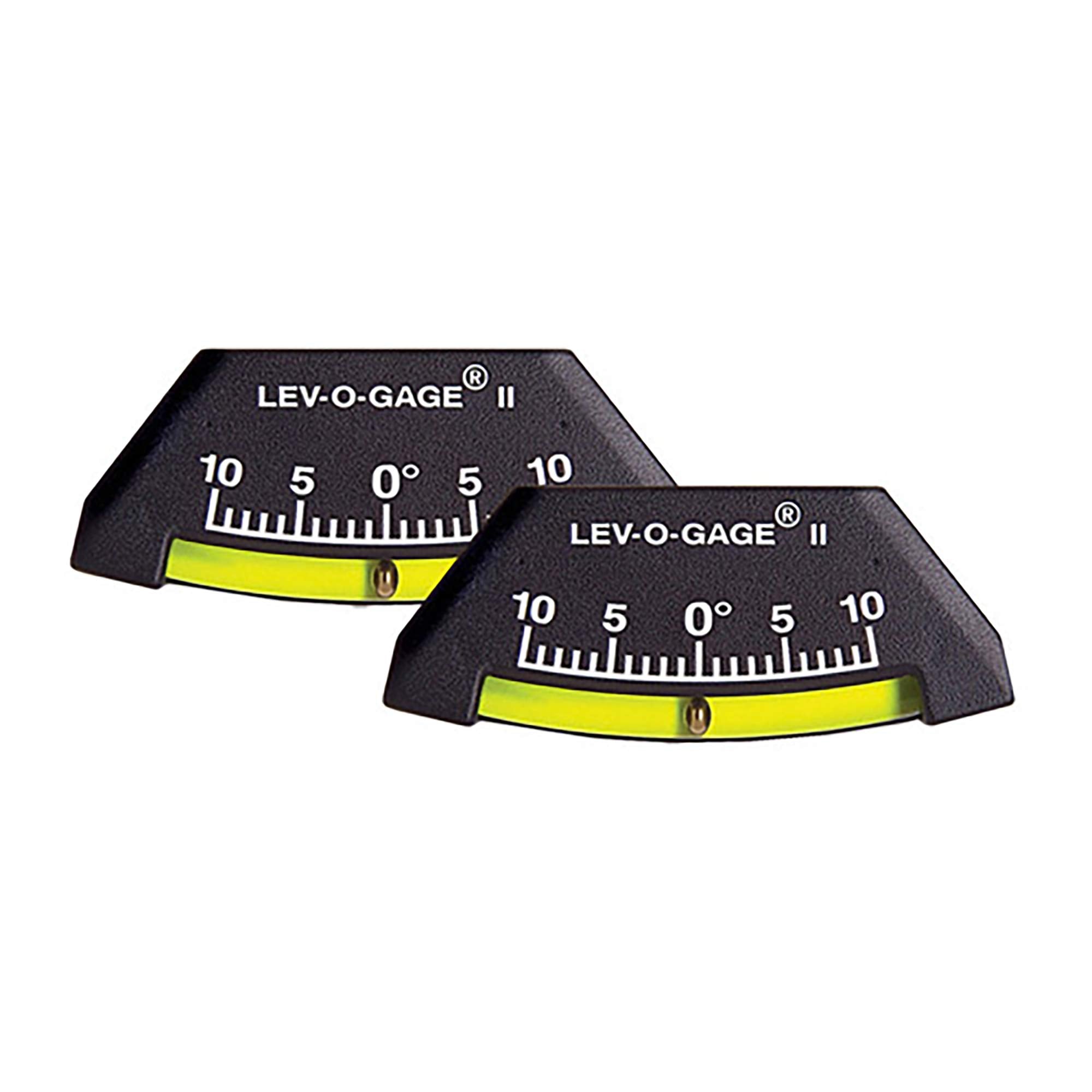 Sun Company Lev-o-gage II high-visibility brass ball level for quick RV tilt checks