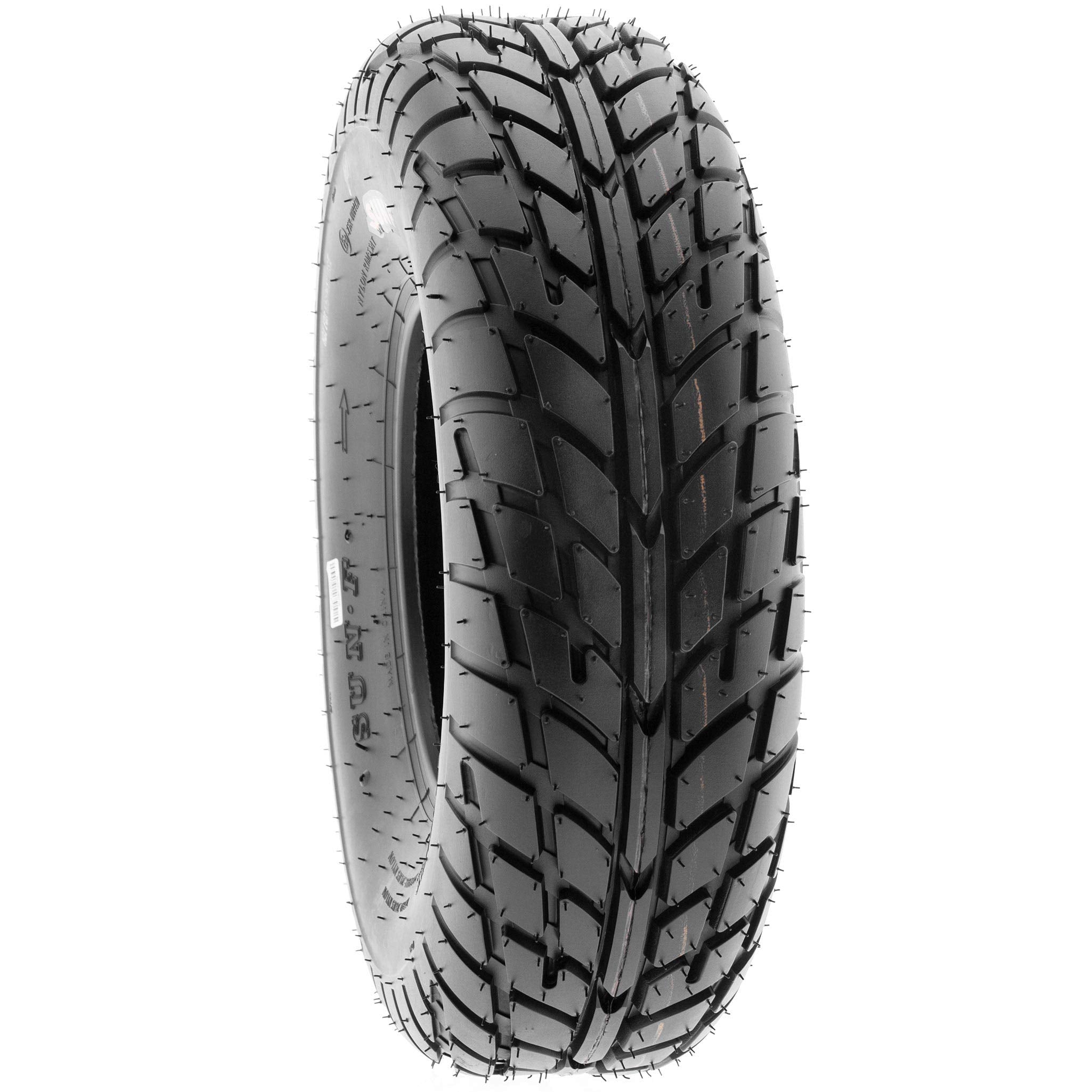 SUNF 14570x6 ATV tire low-profile design supports controlled sliding.