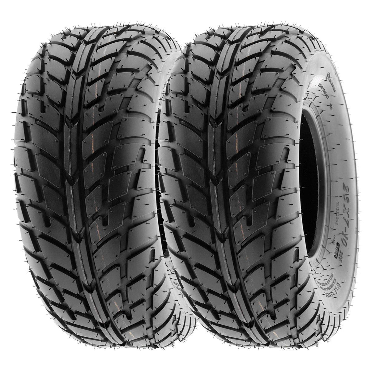 SUNF 14570x6 ATV tire side view for stable handling on paved surfaces.
