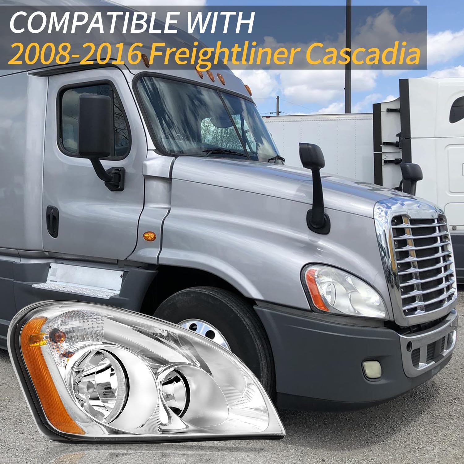 Sunhua Cascadia headlights with professional installation recommended for proper fit.