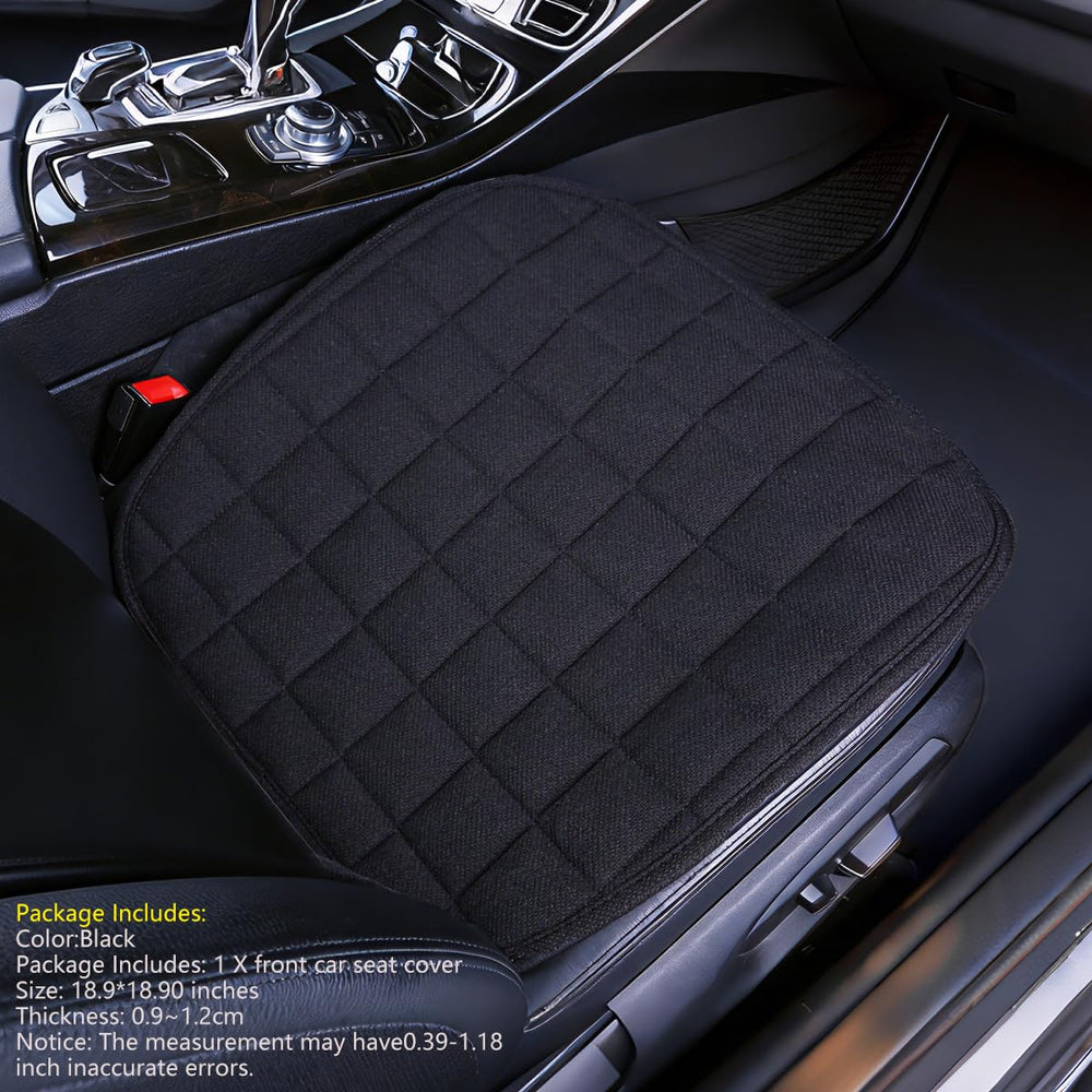 Suninbox linen front-seat-cover back features non-slip silicone backing.