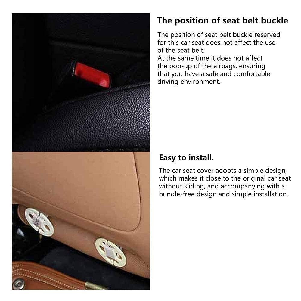 Suninbox linen seat cover is airbag compatible to maintain safety features.