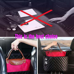SunlightXS car purse holder stores tablet and magazines neatly