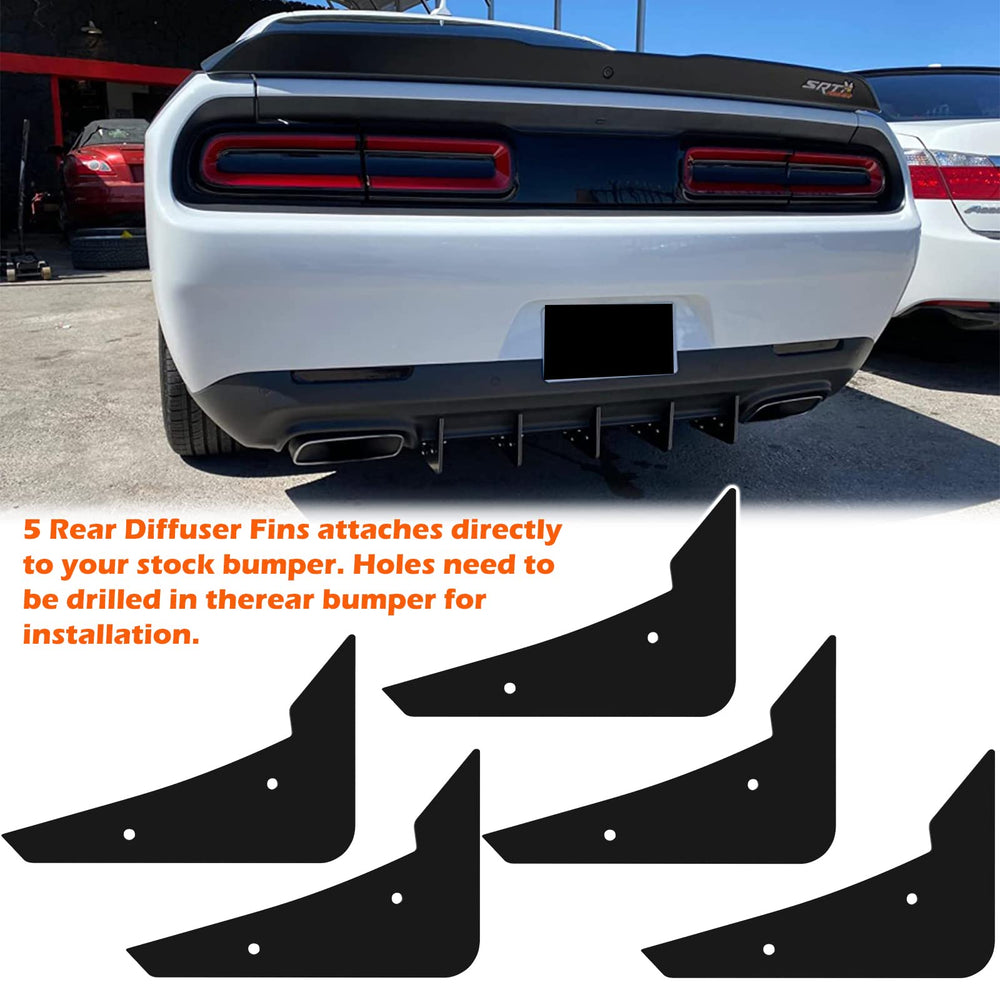 Sunluway 5-piece diffuser kit attached to stock bumper for personalized style