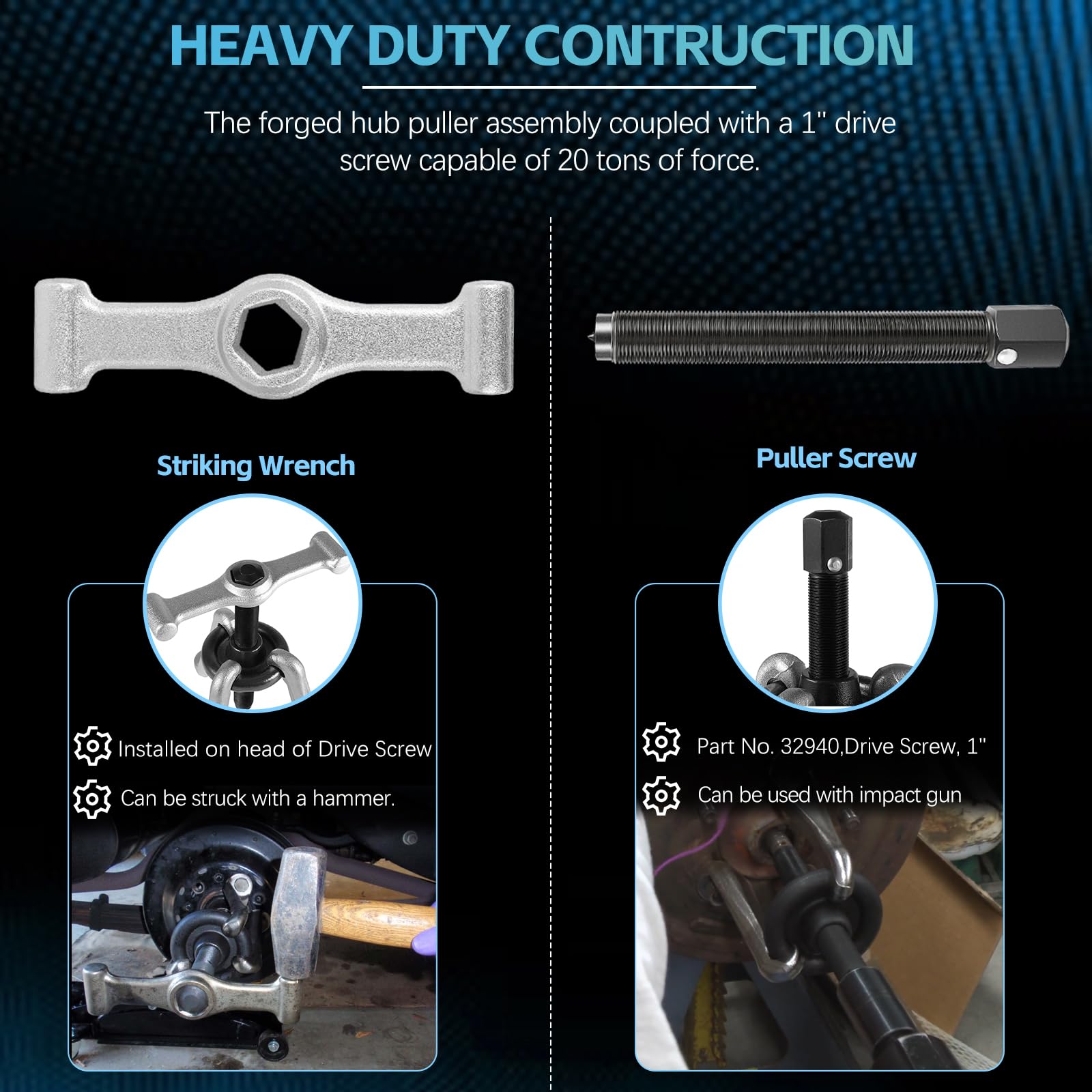 Sunluway adjustable puller legs adapting to different hubs