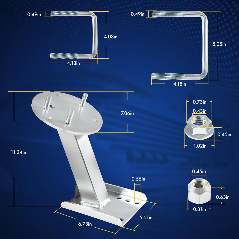 Sunluway durable spare tire mount ready for quick repositioning.