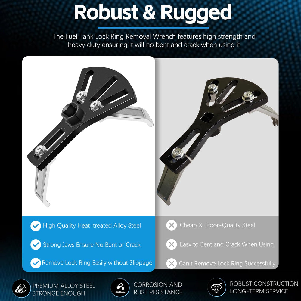 Sunluway lock ring tool in action for easy fuel pump service