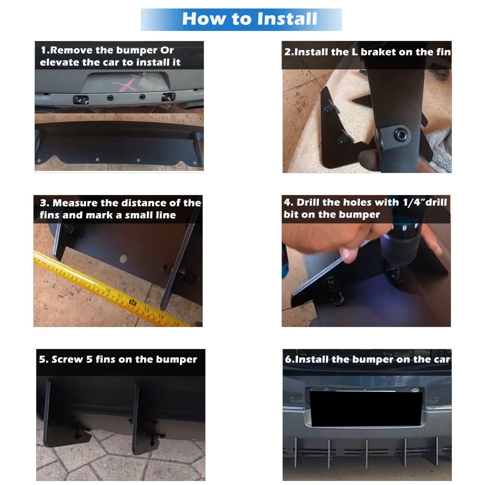 Sunluway full-kit diffuser installation ready for Challenger rear bumper
