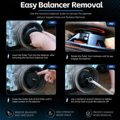 Sunluway harmonic damper puller works without radiator removal