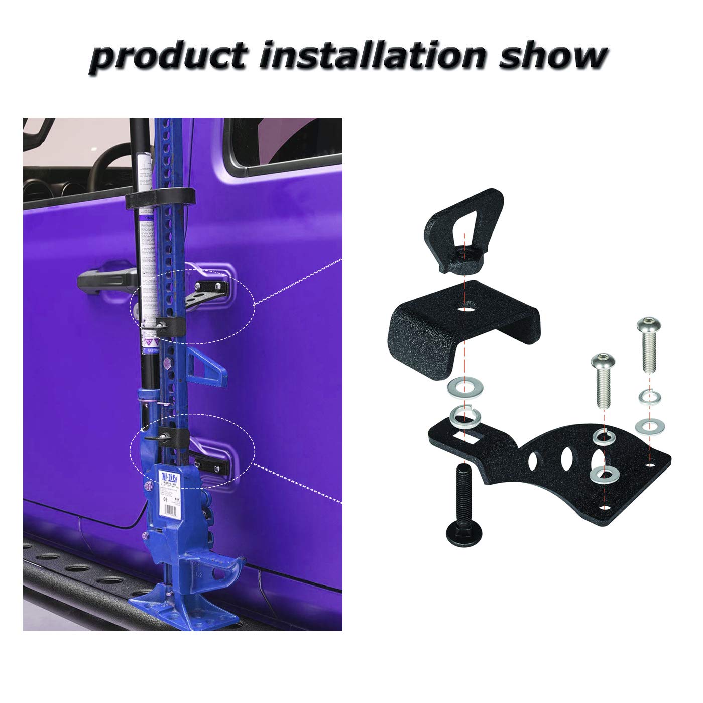 Sunluway strap included to minimize movement of the Hi Lift Jack.