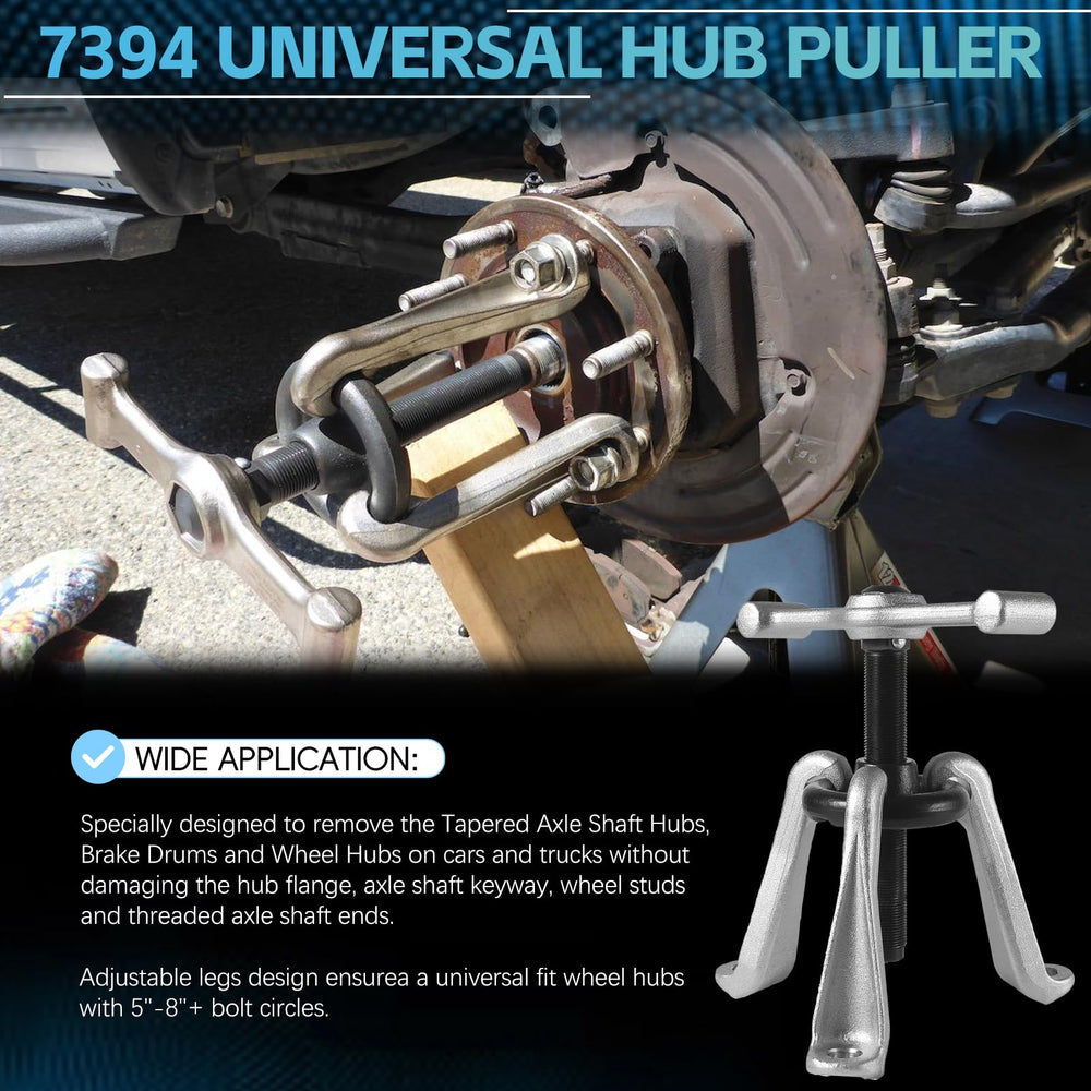 Sunluway hub puller center hub aligned for universal bolt circle fit