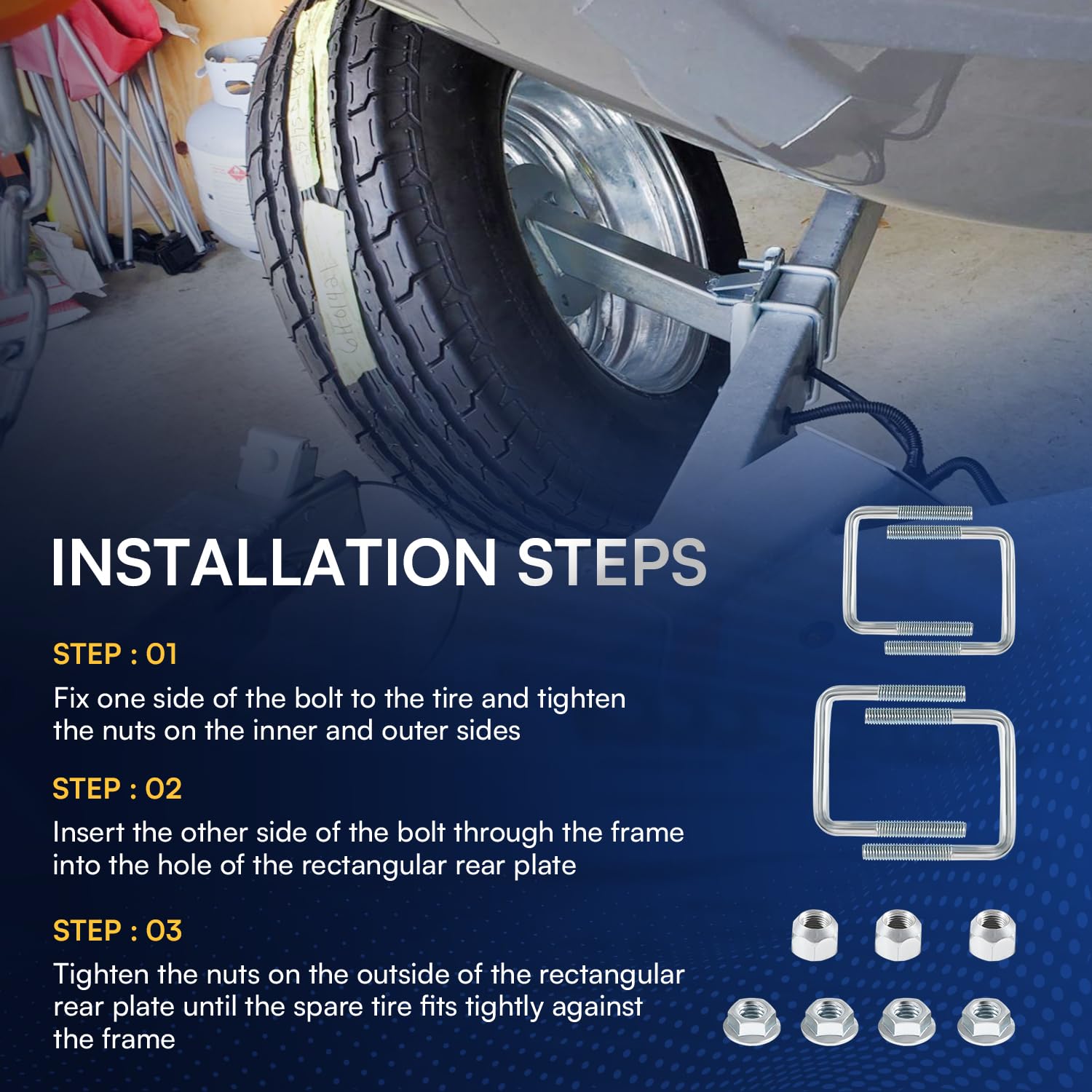 Sunluway trailer compatibility for 4, 5, and 6 lug tires.