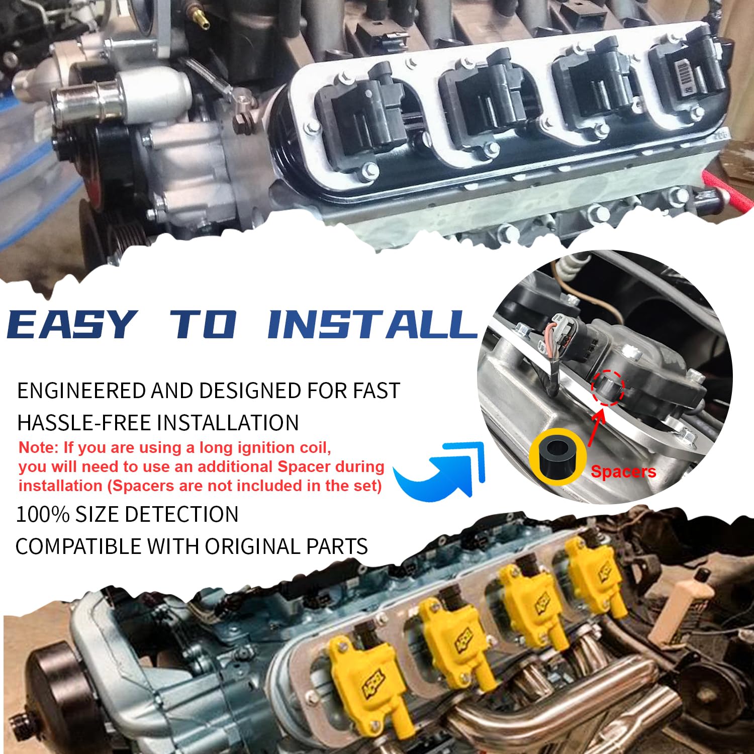 Sunluway valve-cover mounting hardware organized for clean, professional engine bay setup.