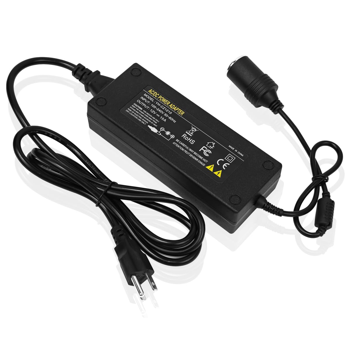 SUNMEG 180W converter front view with durable housing for reliable power.